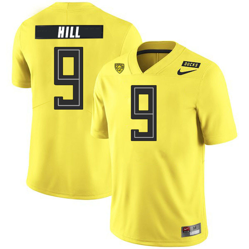 Men #9 Jamal Hill Oregon Ducks College Football Jerseys Stitched Sale-Yellow